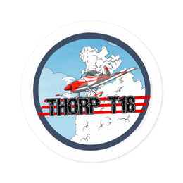 Vintage Hand Drawn Thorp T-18 Decal, Indoor Outdoor Use