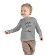 Future Pilot Toddler Long Sleeve Tee - Cute Aviation Graphic Shirt