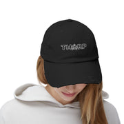 Distressed look bill Cap with Thorp Graphic - Casual Vintage Hat for Everyday Wear