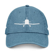 Embroidered Denim Hat with a Thorp Silhouette front and Thorp T-18 sides. This one has it all!