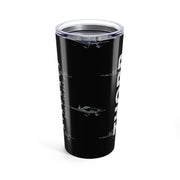 Thorp Aircraft Built to Fly Tumbler 20oz Black - Flying Thorp Aircraft Pattern