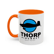 Thorp Aircraft Logo Accent Coffee Mug (11, 15oz)