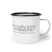 Hand Drawn Thorp and Thorp Graphic Vintage Airplane Enamel Camp Cup