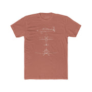 Thorp Wireframe front with a Thorp Aircraft Logo back Cotton Crew Tee