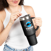 Thorp Aircraft Logo with Wireframe Top View 40oz Insulated Travel Mug - Perfect for Adventures & Daily Commutes