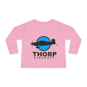 Future Pilot Toddler Long Sleeve Tee - Cute Aviation Graphic Shirt