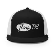 Thorp T-18 Vintage Logo Embroidered on a 5 Panel Trucker Cap