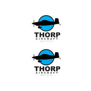 Thorp Aircraft Logo Kiss-Cut Vinyl Decals - Built to Fly!
