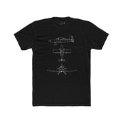 Thorp Wireframe front with a Thorp Aircraft Logo back Cotton Crew Tee