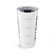 Thorp Aircraft Built to Fly Tumbler 20oz White - Flying Thorp Aircraft Pattern
