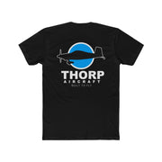 Thorp Wireframe front with a Thorp Aircraft Logo back Cotton Crew Tee