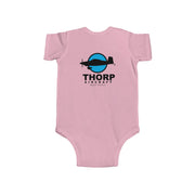 Future Pilot Infant Bodysuit with a Thorp Aircraft Logo - Cute Baby Flight Theme Outfit