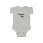 Future Pilot Infant Bodysuit with a Thorp Aircraft Logo - Cute Baby Flight Theme Outfit