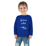 Future Pilot Toddler Long Sleeve Tee - Cute Aviation Graphic Shirt