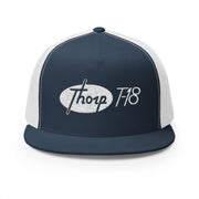 Thorp T-18 Vintage Logo Embroidered on a 5 Panel Trucker Cap