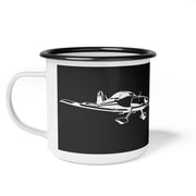 Hand Drawn Thorp and Thorp Graphic Airplane Enamel Camp Cup