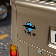 Thorp Aircraft Logo on Transparent Outdoor Stickers