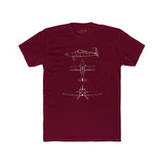Thorp Wireframe front with a Thorp Aircraft Logo back Cotton Crew Tee