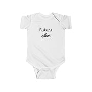 Future Pilot Infant Bodysuit with a Thorp Aircraft Logo - Cute Baby Flight Theme Outfit