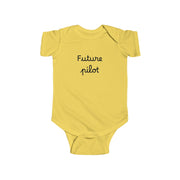 Future Pilot Infant Bodysuit with a Thorp Aircraft Logo - Cute Baby Flight Theme Outfit