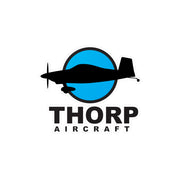The Thorp Aircraft Logo on a Kiss Cut Vinyl sticker