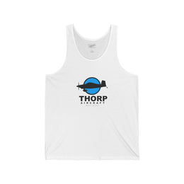 Pilot's Unisex Jersey Tank - Thorp Aircraft Logo