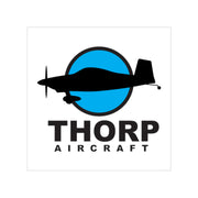 Thorp Aircraft Logo on Transparent Outdoor Stickers