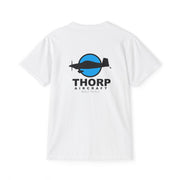 Thorp Aircraft Logo with Flying Thorp Graphic Pocket T-Shirt