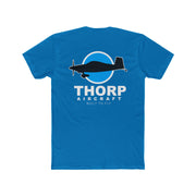 Thorp Wireframe front with a Thorp Aircraft Logo back Cotton Crew Tee