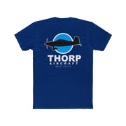 Thorp Wireframe front with a Thorp Aircraft Logo back Cotton Crew Tee