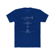 Thorp Wireframe front with a Thorp Aircraft Logo back Cotton Crew Tee