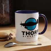 Thorp Aircraft Logo Accent Coffee Mug (11, 15oz)